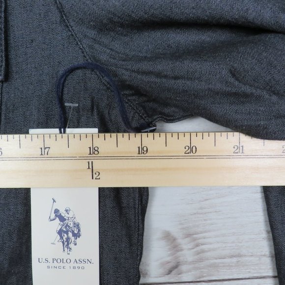 U.S. Polo Assn.* Women's‎ Button Down Long Sleeve Size Medium Black/Gray - Picture 8 of 10